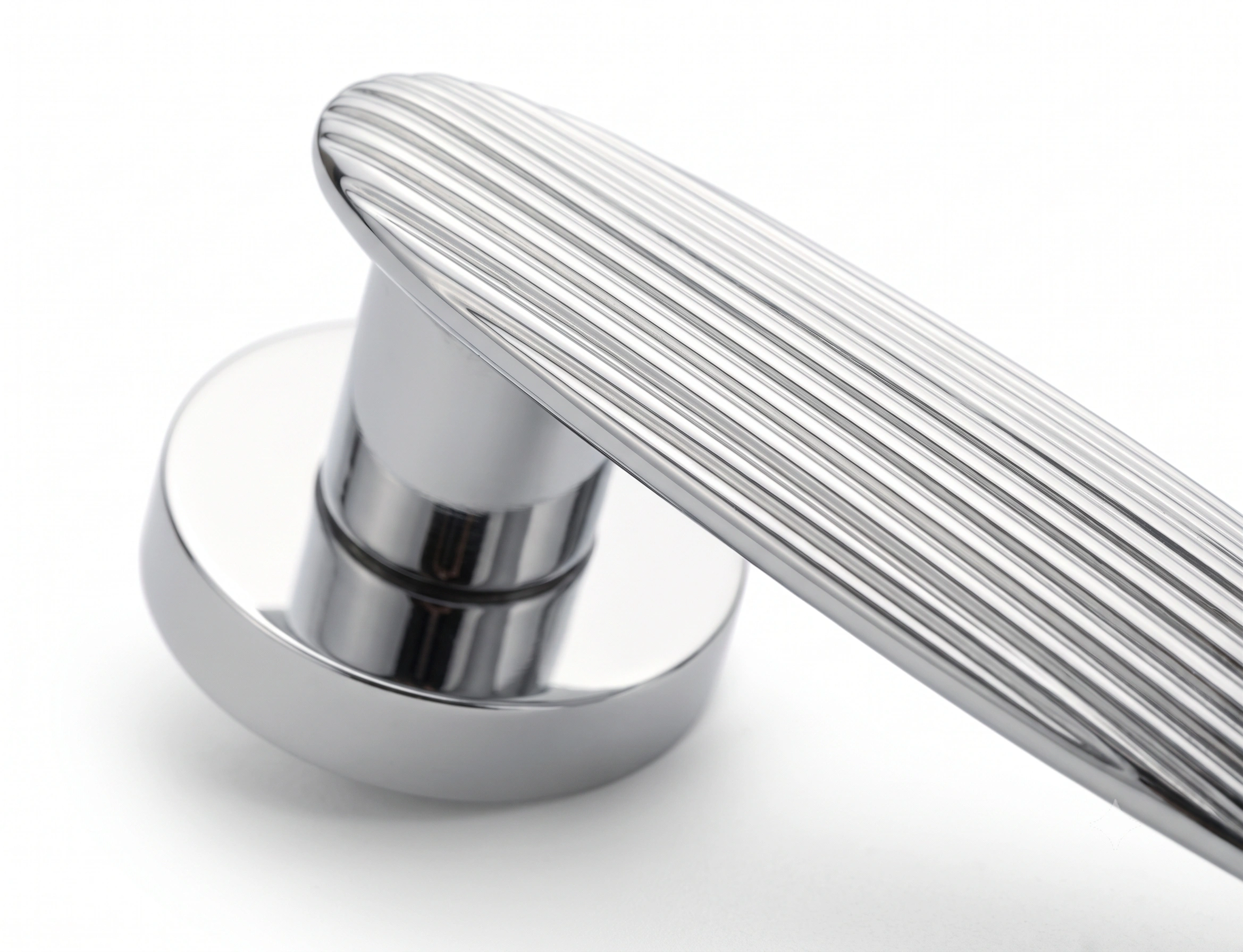 Premium Ribbed Oval Mortise Lever Handle - Model 1001