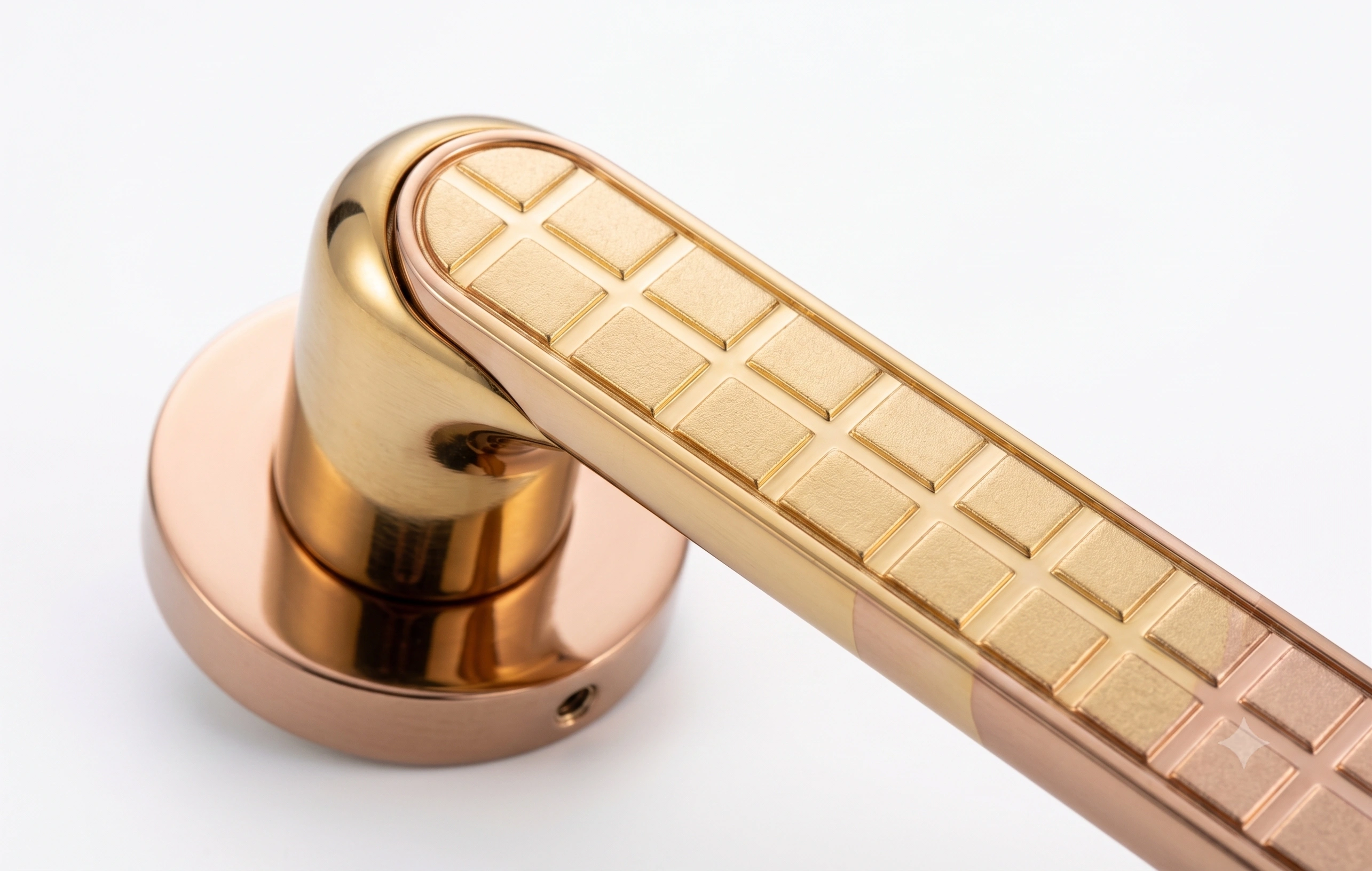 Premium Grid Inlay Mortise Lever Handle - Model 1007