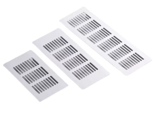 Aluminium Ventilation Grill – Anodized Silver – 80 mm Width