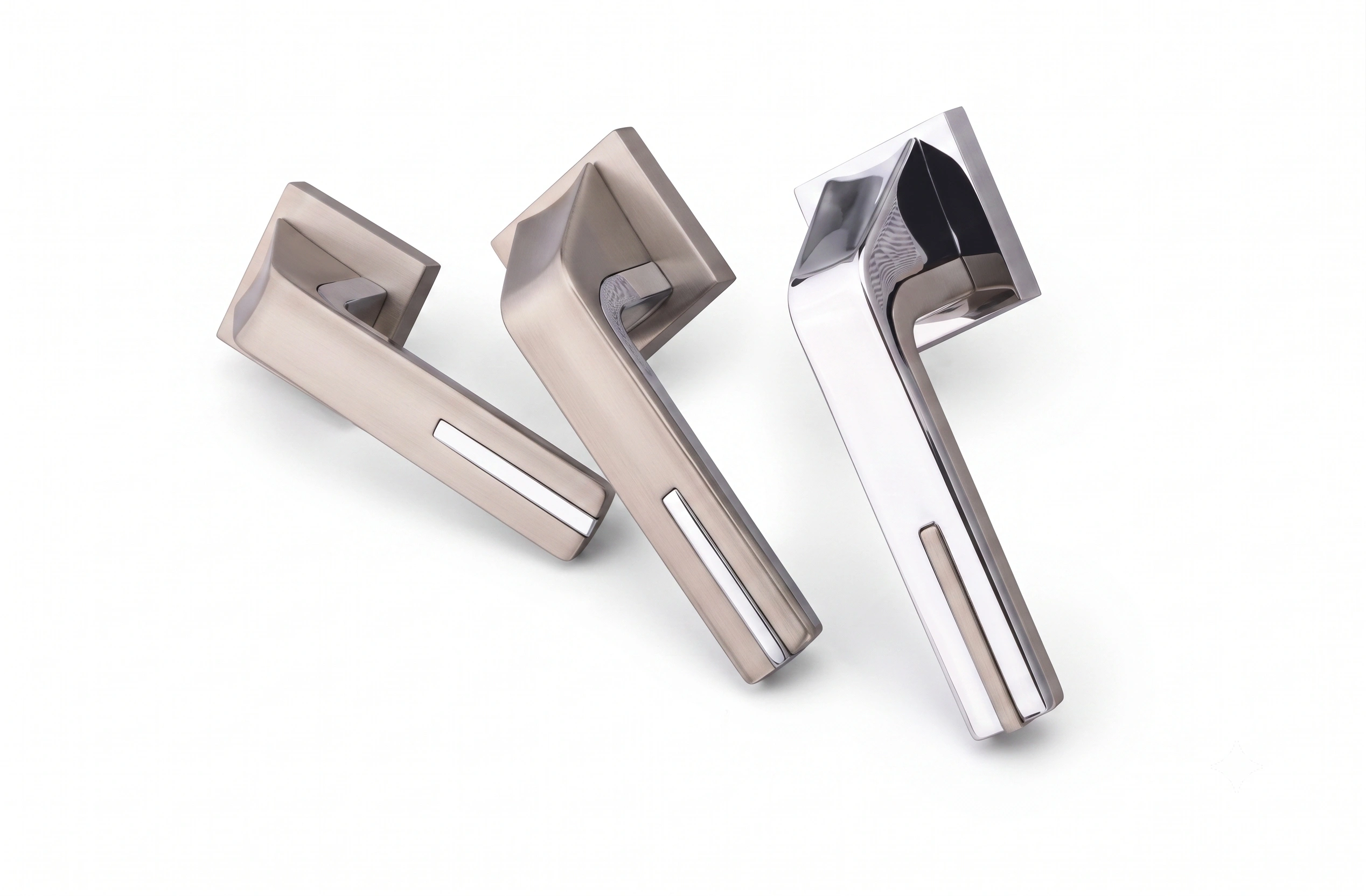 Premium Angular Light-Inlay Mortise Lever Handle - Model 1012