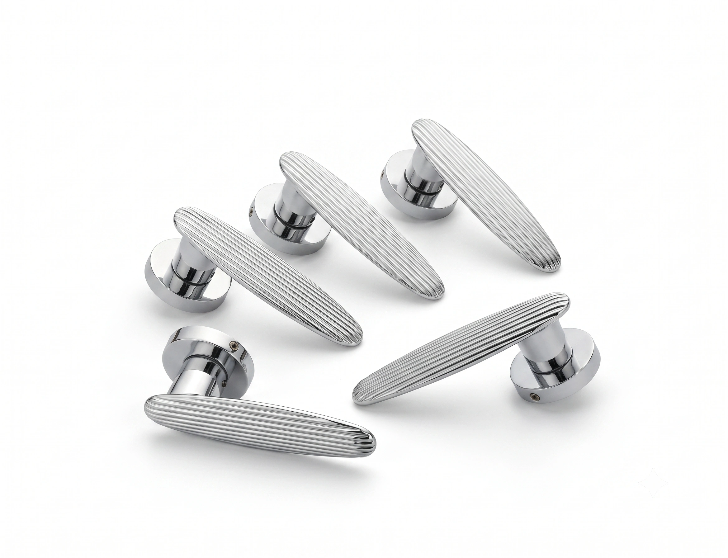Premium Ribbed Oval Mortise Lever Handle - Model 1001