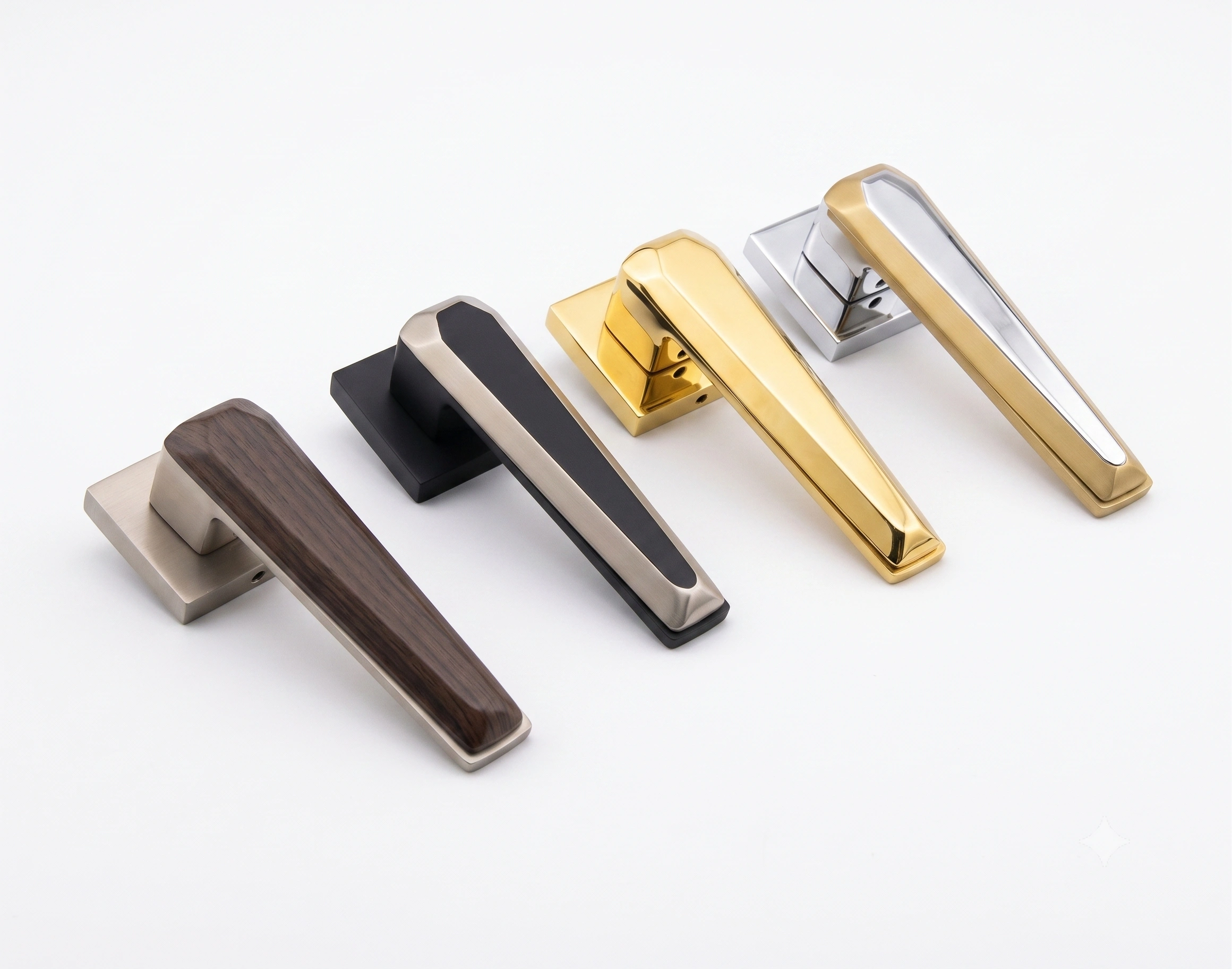 JSSE Elite Faceted Timber-Inlay Mortise Lever Handle