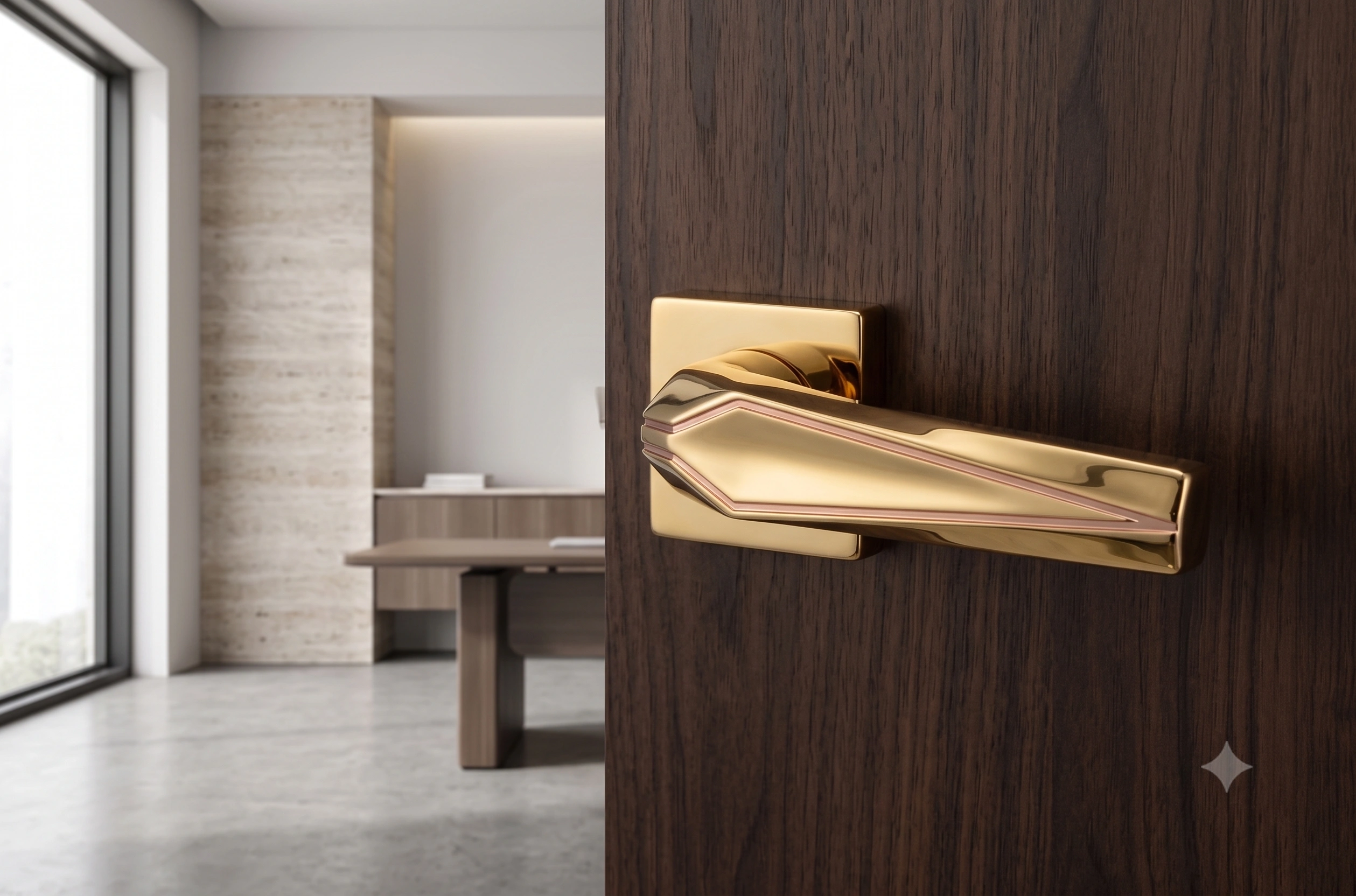 Premium Twisted Facet Mortise Lever Handle - Model 1010