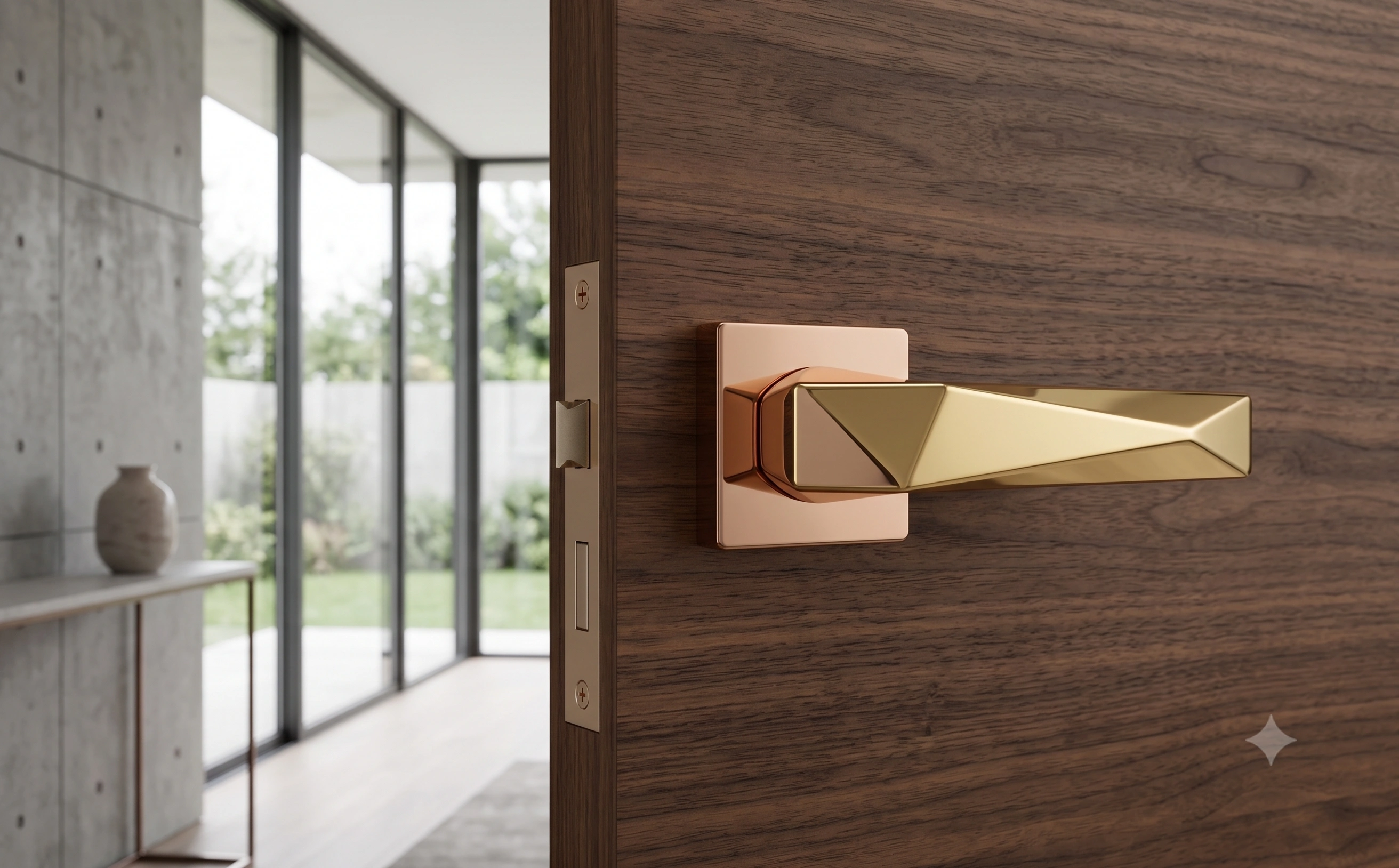 Premium Faceted Taper Mortise Lever Handle - Model 1008