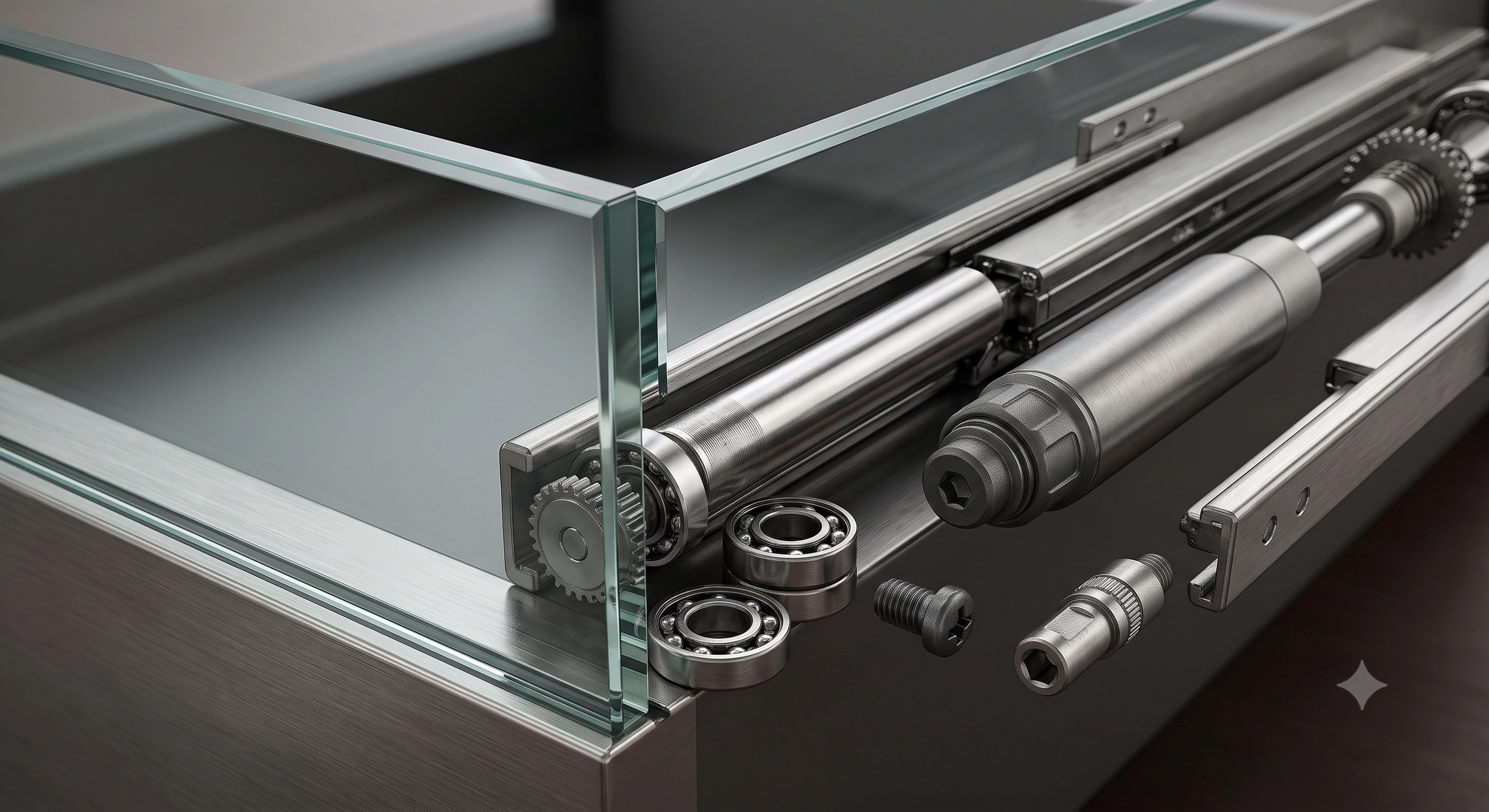 Premium Glass Slim Tandem Smart Box Drawer System (Soft Close)