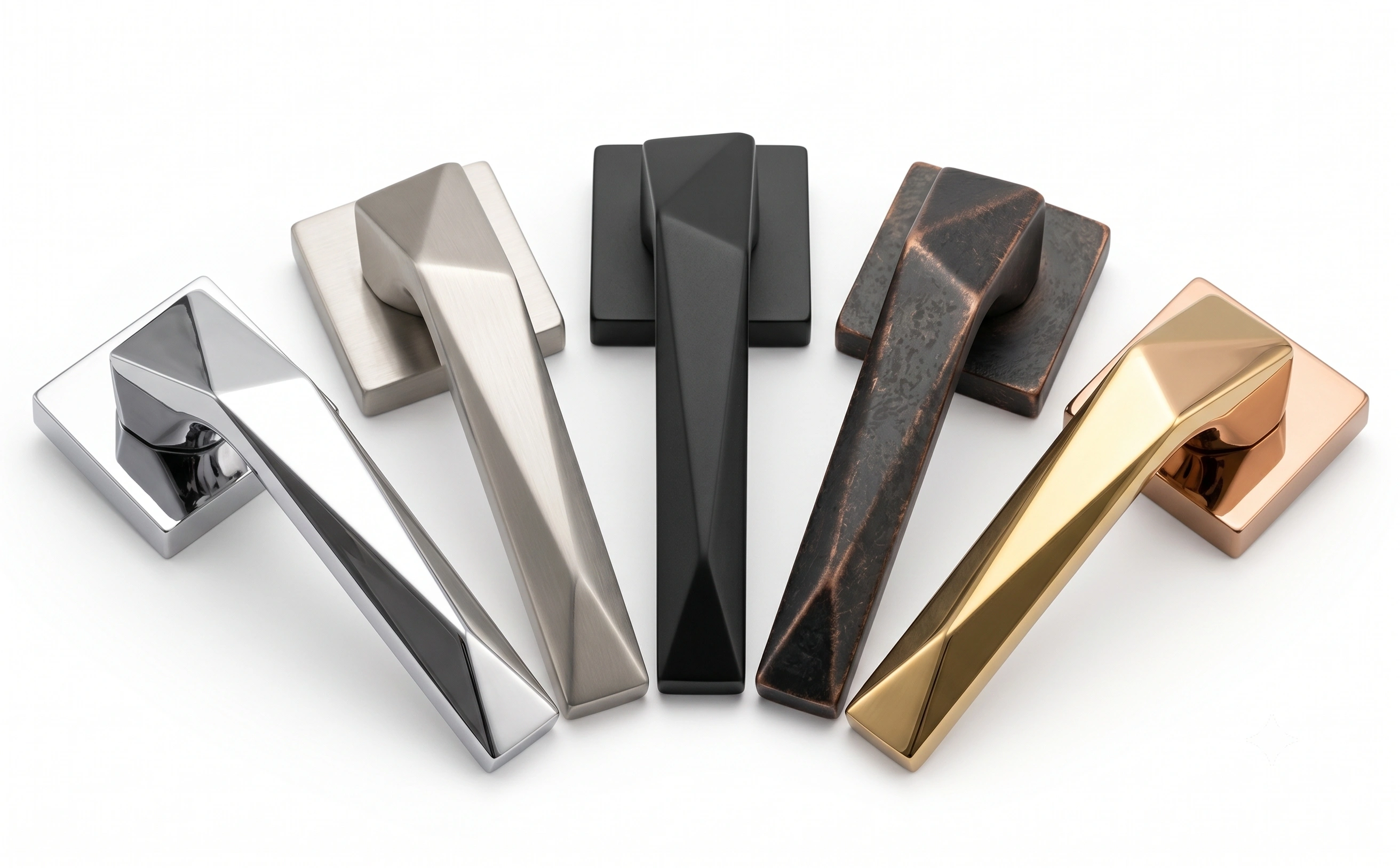 Premium Faceted Taper Mortise Lever Handle - Model 1008