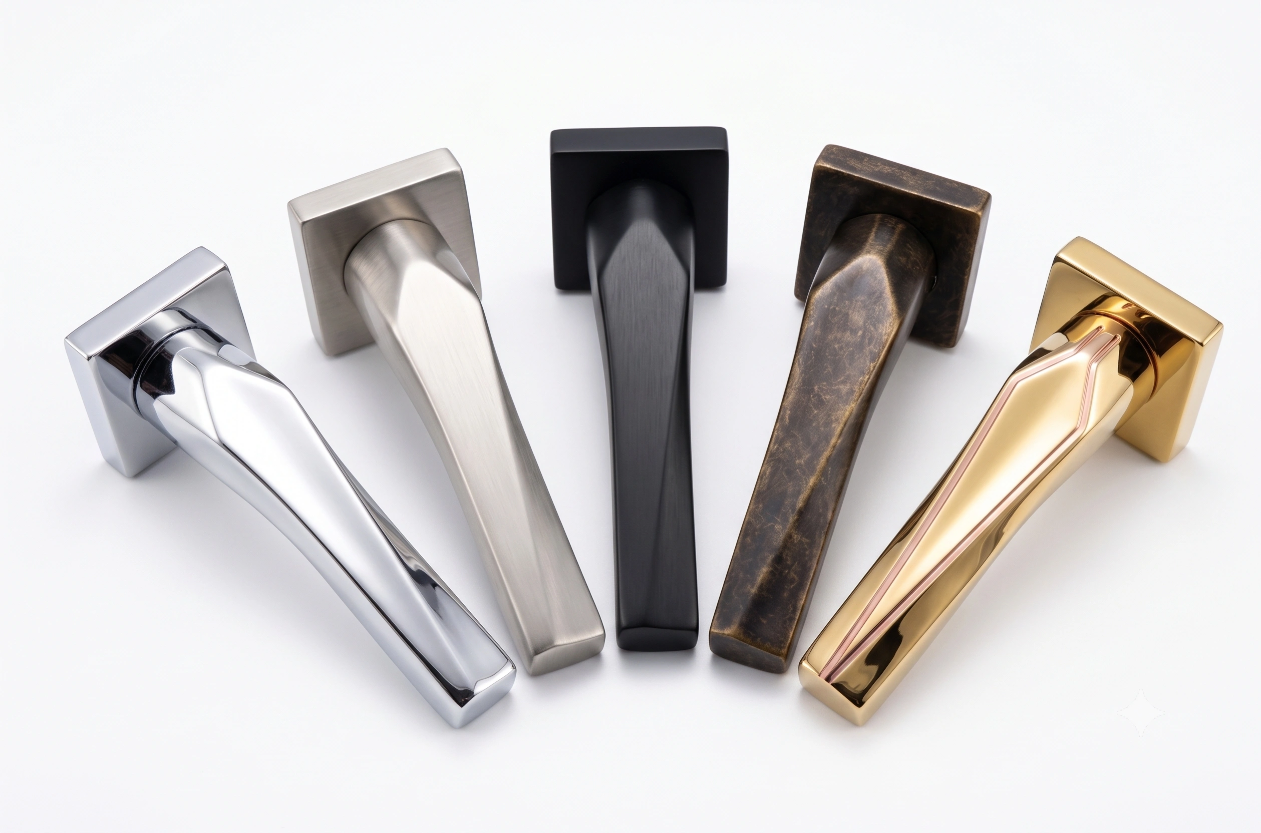 Premium Twisted Facet Mortise Lever Handle - Model 1010