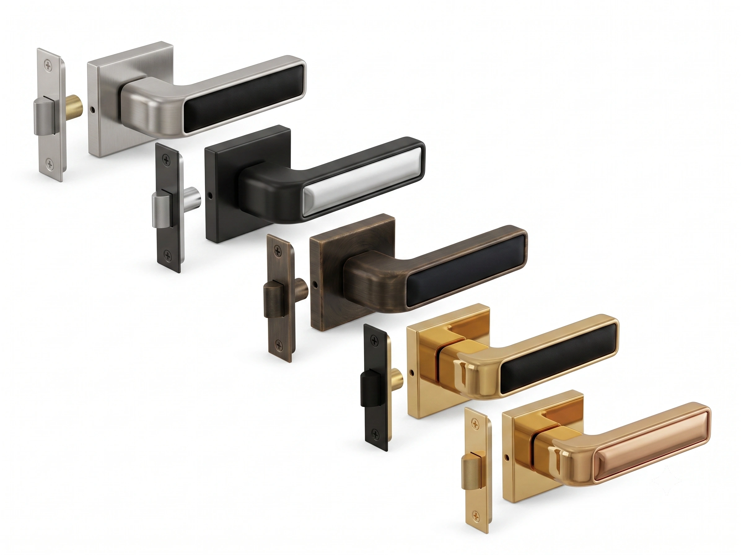 Premium Recessed Panel Mortise Lever Handle - Model 1009