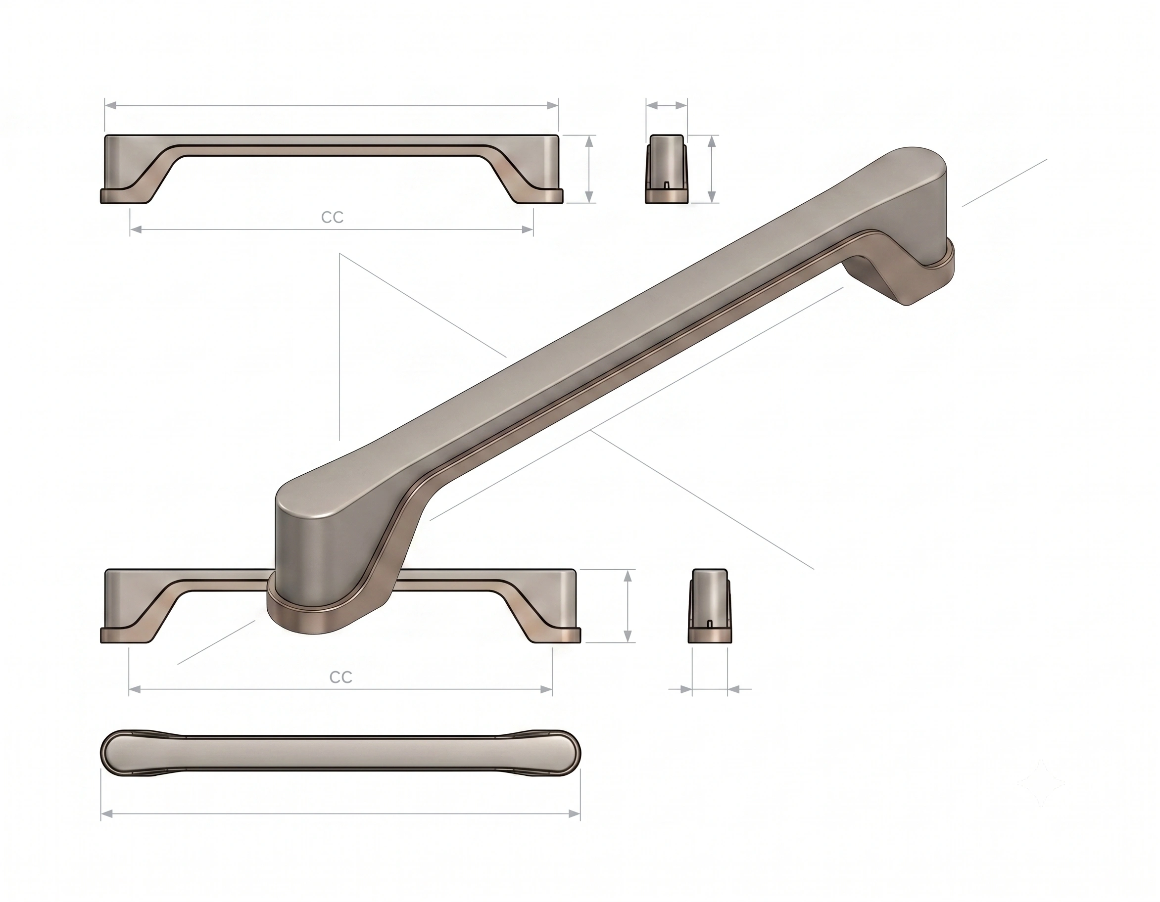 Syder Dual-Tone Designer Cabinet Pull Handle