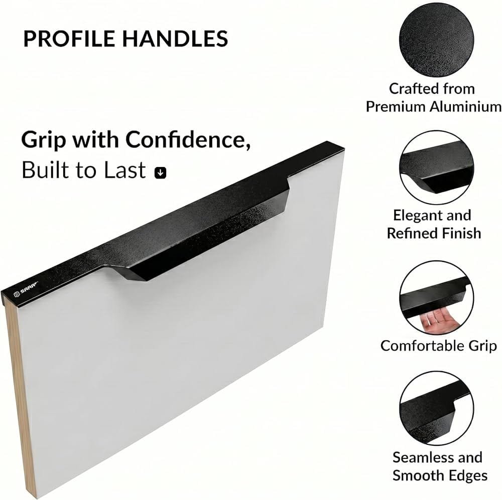 Glass Handle “I” Type Profile CNC Cut 1200 mm – 45 mm