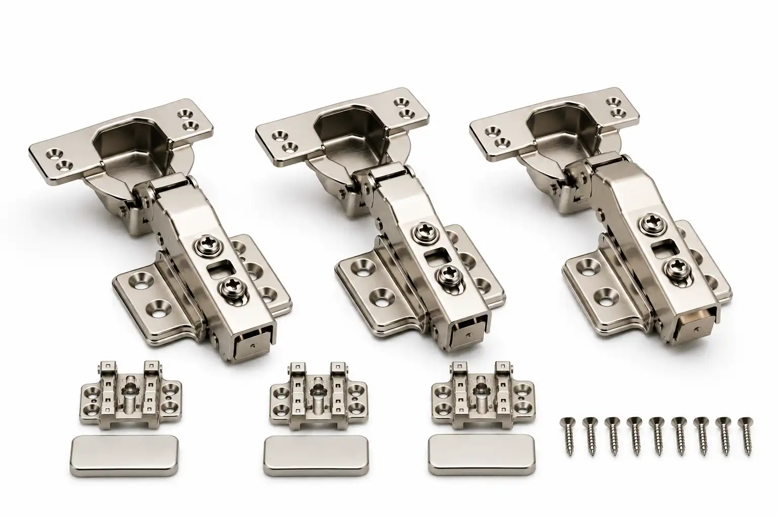 Premium 3D Clip-On Soft Close Cabinet Hinge (268–275 Gram)  1,00,000 Cycles Tested