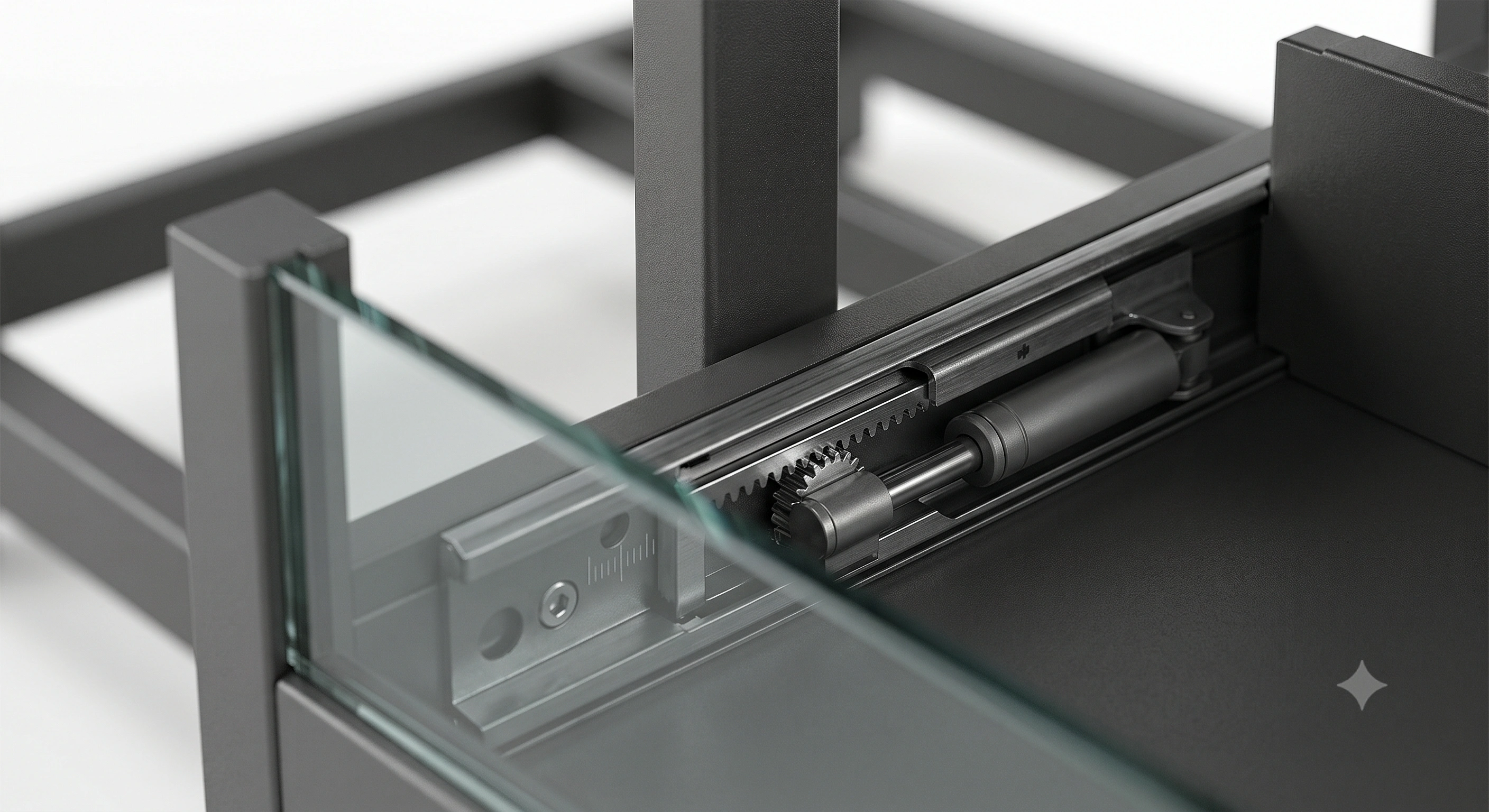 Premium Tandem System Glass Drawer Ladder Unit (Soft Close)