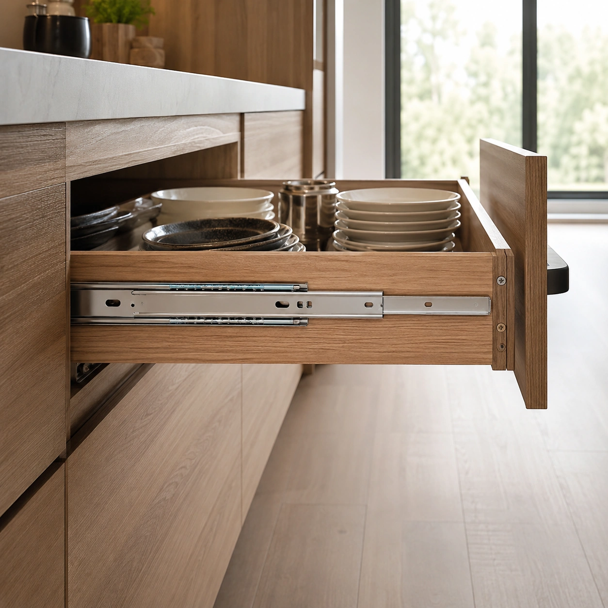 Full-Extension Telescopic Drawer Channel