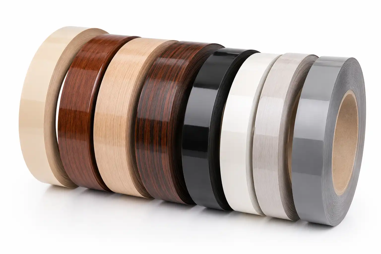 Premium PVC Edge Banding Tape (High Gloss Finish) | Solid, Wood Grain & Fabric | 22–45 mm Width
