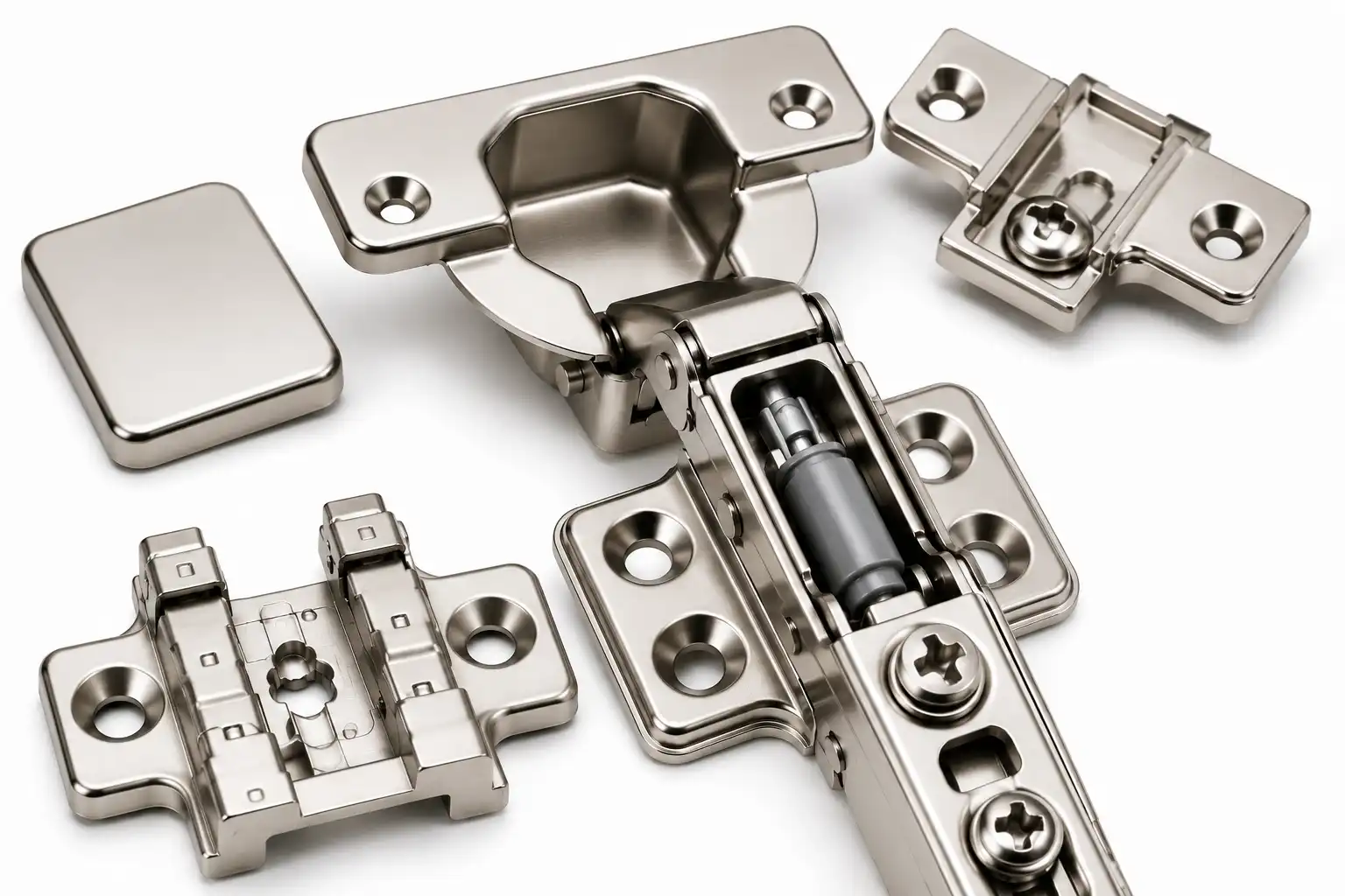 Premium 3D Clip-On Soft Close Cabinet Hinge (280 Gram) | KYNEX Premium Series | WiFi Type | 0°, 8°, 15° Crank