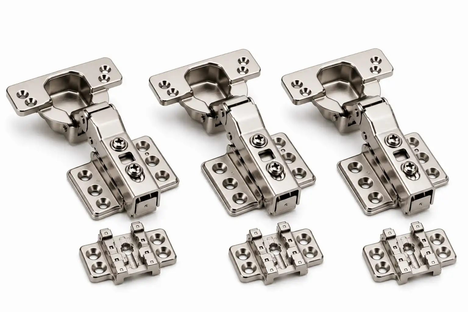 Premium 5D Clip-On Soft Close Cabinet Hinge (285 Gram) | 7-Hole WiFi Type | Premium Series