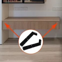 Suspended L Support for Floating Cabinet – 2 Way Screw – MS Black
