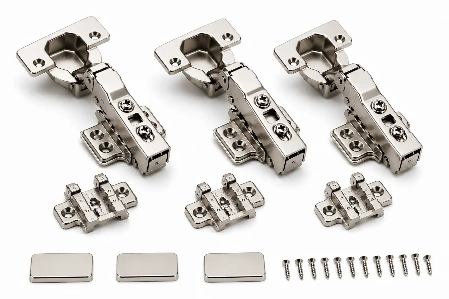 Premium 3D Clip-On Soft Close Cabinet Hinge (280 Gram) | KYNEX Premium Series | WiFi Type | 0°, 8°, 15° Crank