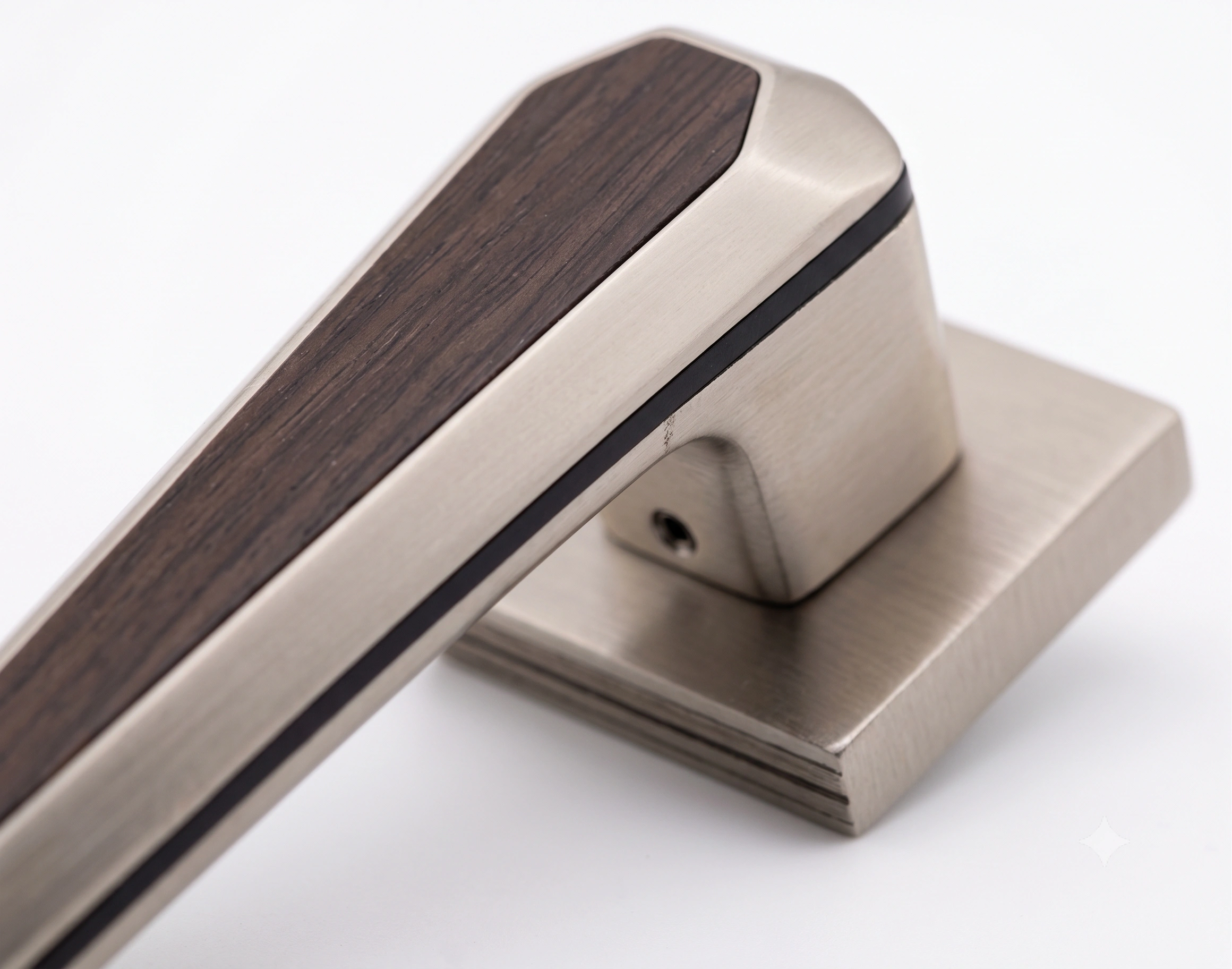 JSSE Elite Faceted Timber-Inlay Mortise Lever Handle
