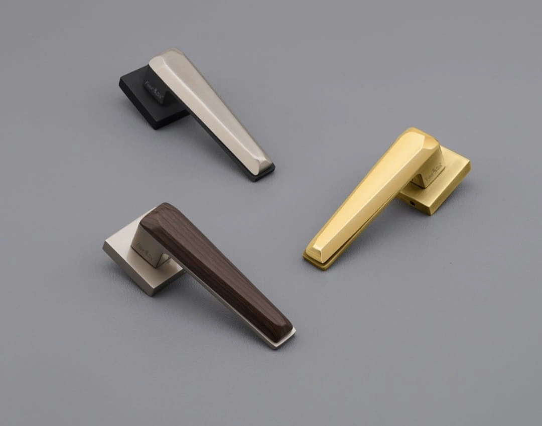 JSSE Elite Faceted Timber-Inlay Mortise Lever Handle