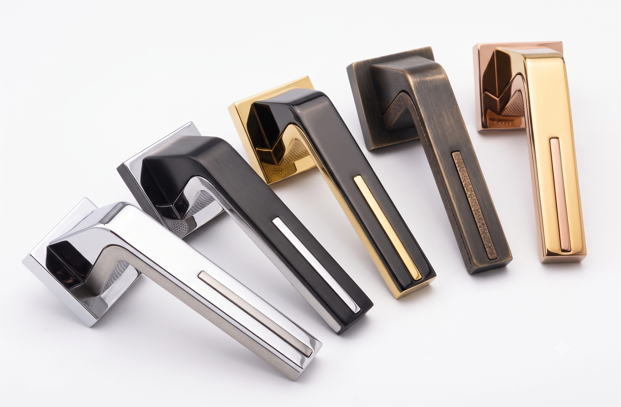 Premium Angular Light-Inlay Mortise Lever Handle - Model 1012