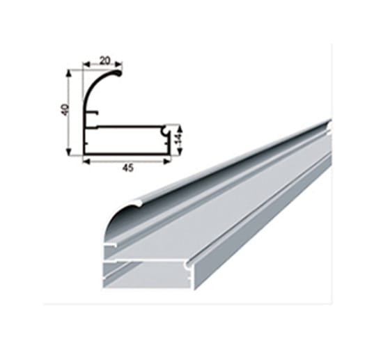 Glass Handle Aluminium Profile (1836) – 45 mm