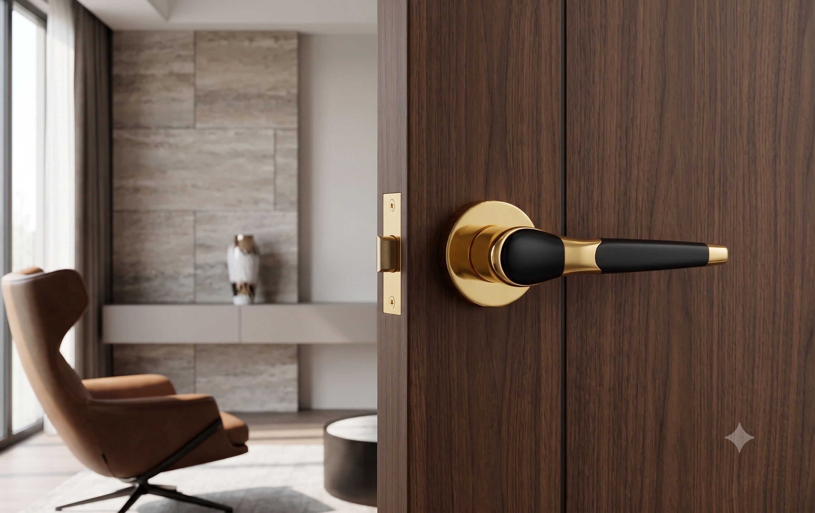 Premium Tapered Sculpted Mortise Lever Handle - Model 1005