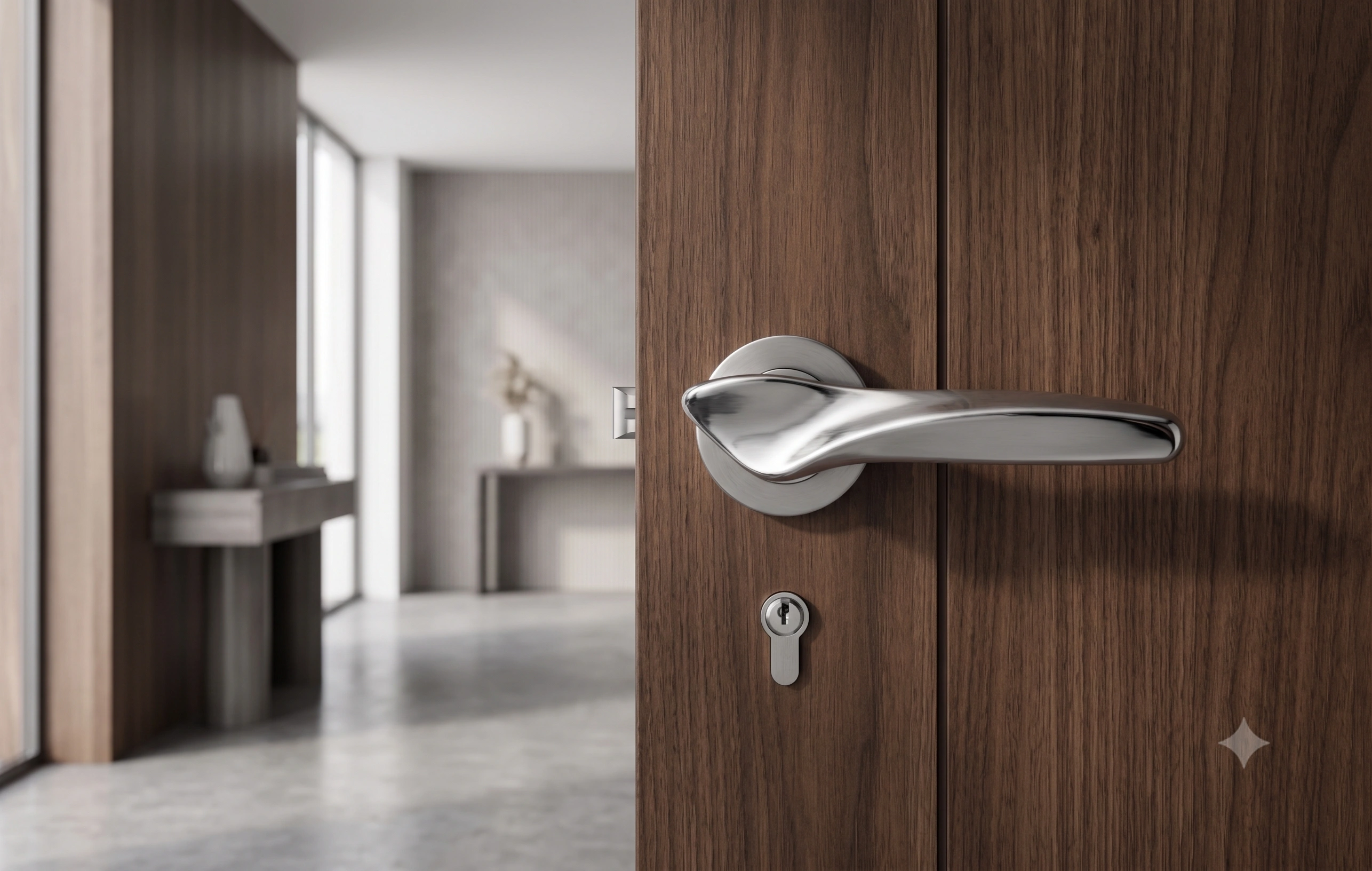 Premium Sculpted Wave Mortise Lever Handle - Model 1002