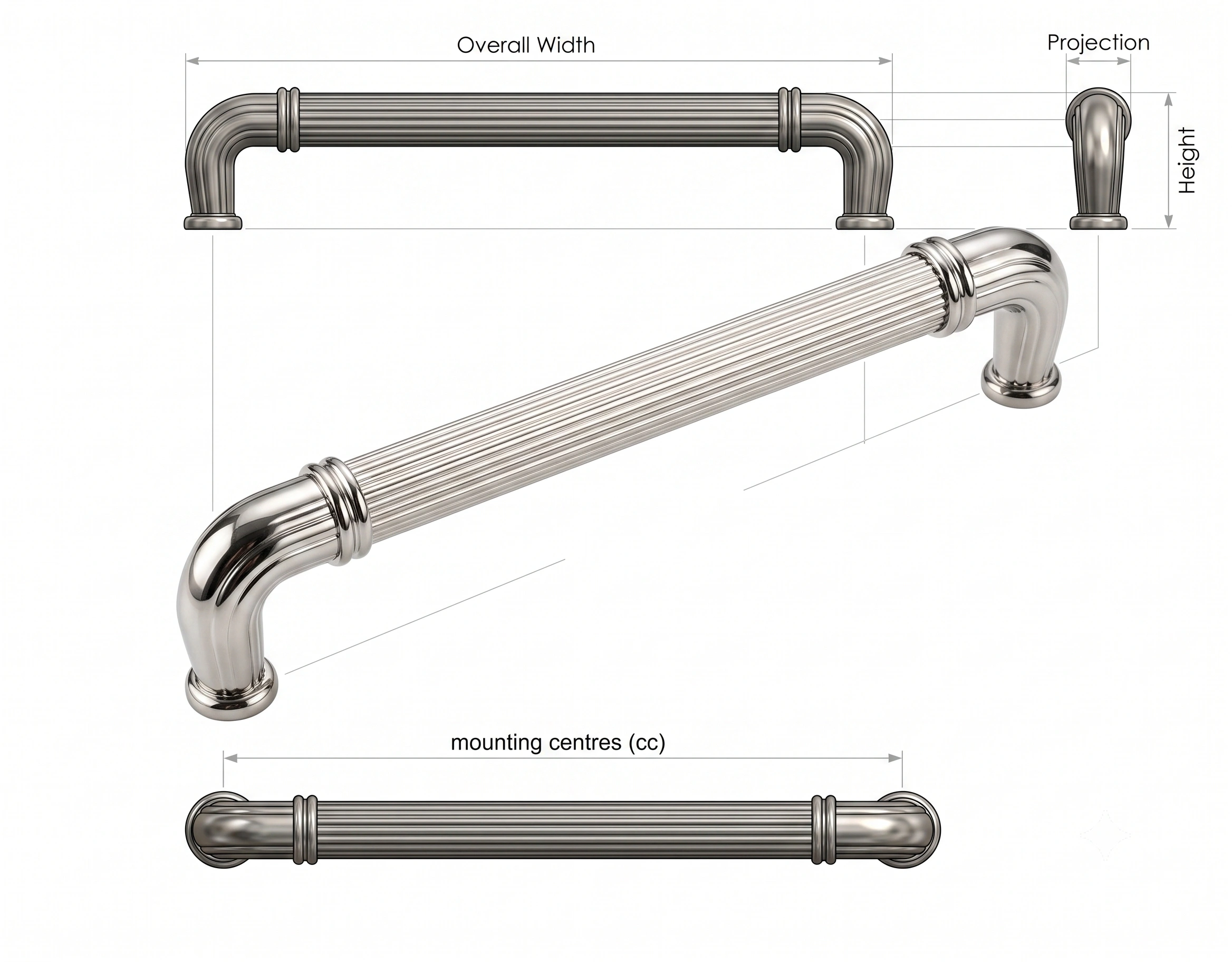 ZH-265 Tubular Designer Cabinet Pull Handle