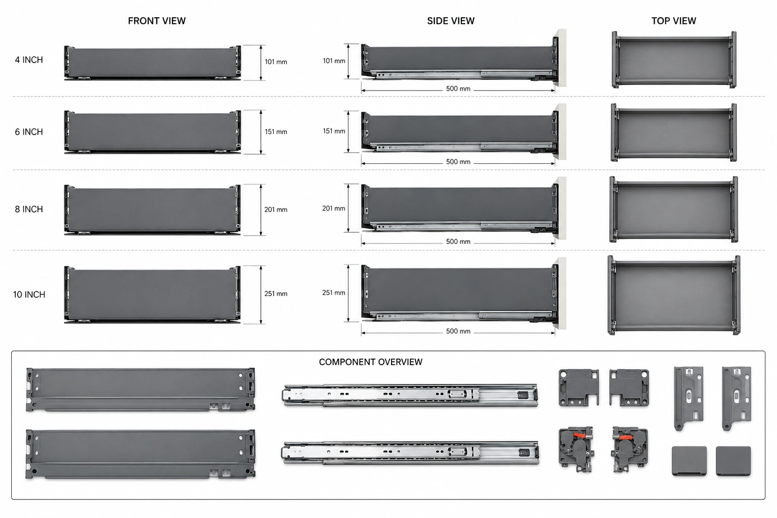 Premium Slim Soft-Close Tandem Box Drawer System