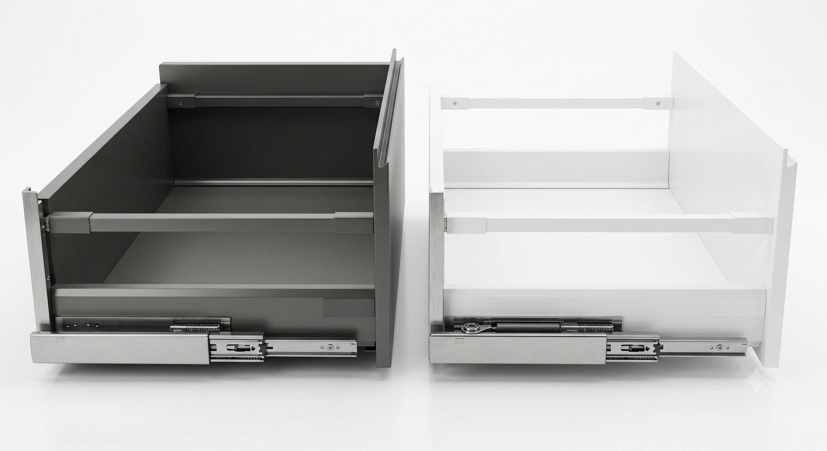 Premium Kitchen Tandem Box with Single Square Gallery – Innotech Series (Soft Close)